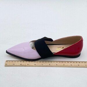 Pointed Toe D'Orsay Flats Slip On Ballet Flat with A Band Close Toe Mary Jane Tw